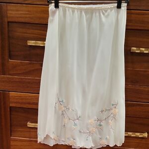Odette BarsaCream Floral Embroidered Slip